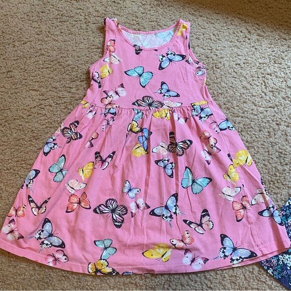 Floral and Butterfly Girl Dresses, Size 5 - Picture 8 of 10
